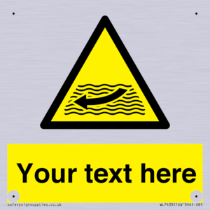 Custom Warning strong river flows